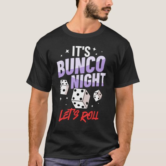 Bunco Dice Game Rules Night Party T-shirt (Voorkant)