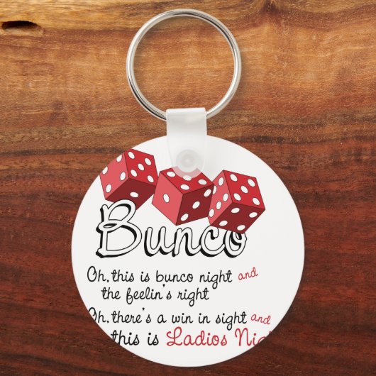 Bunco Dice Game Sleutelhanger (Voorkant)