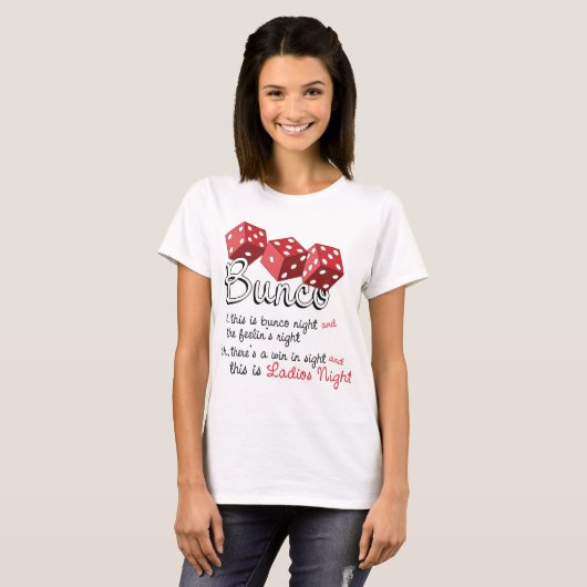 Bunco Dice Game T-shirt (Voorkant volledig)