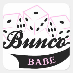 Bunco Dice Game Vierkante Sticker