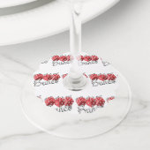 Bunco Dice Game Wijnglaslabel (Dichtbij)