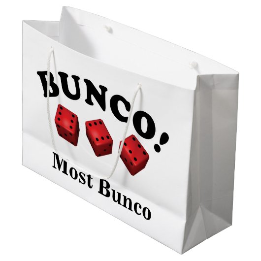 Bunco Dice Gift Meest Bunco Groot Cadeauzakje (Voorkant Gekanteld)