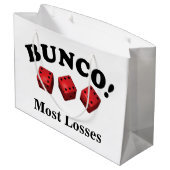 Bunco Dice Gift Meest verlies Large Cadeautasje (Achterkant Gekanteld)
