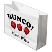 Bunco Dice Gift Meest Wins Groot Cadeauzakje (Voorkant Gekanteld)
