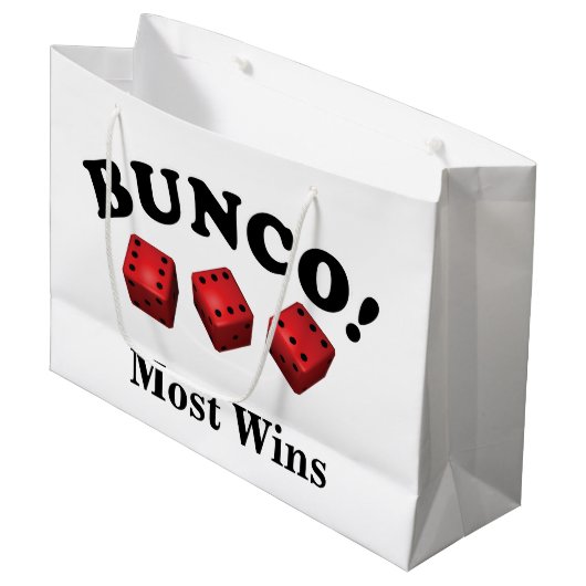 Bunco Dice Gift Meest Wins Groot Cadeauzakje (Voorkant Gekanteld)