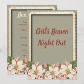 Bunco Dice - Girls Night Out Party Kaart (Voorkant / Achterkant)