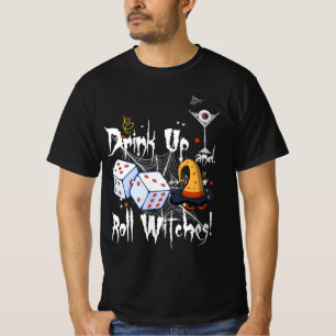 Bunco Dice Halloween Drink Omhoog en Roll Witches  T-shirt