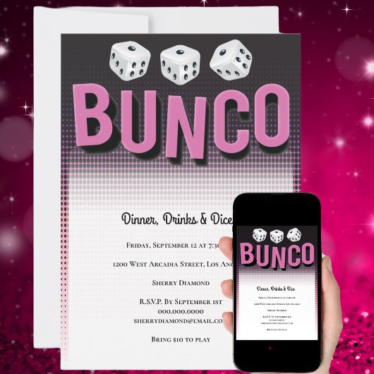 Bunco Dice Party Kaart