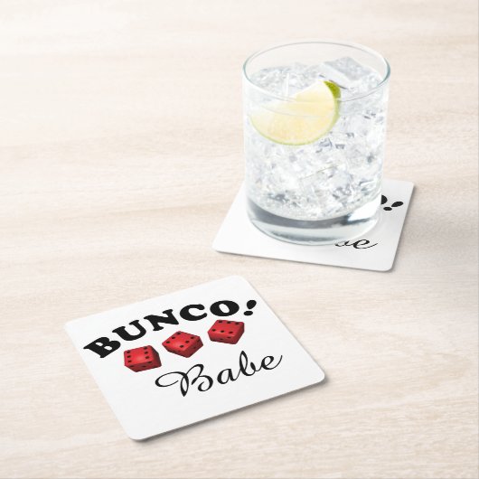 Bunco Dice Sixes Bunco Babe Kartonnen Onderzetters (Insitu)
