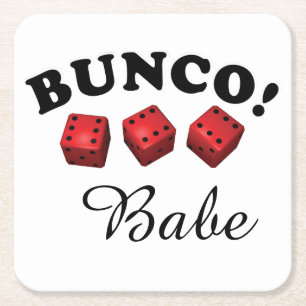 Bunco Dice Sixes Bunco Babe Kartonnen Onderzetters