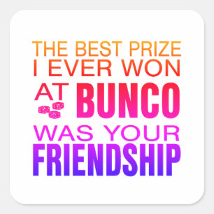 Bunco Dice Vierkante Sticker