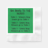 Bunco Directions Napkin in Green Servet (Voorkant)