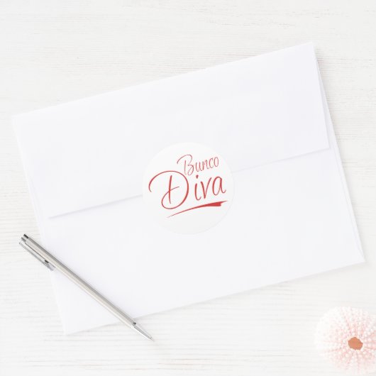bunco diva ronde sticker (Envelop)