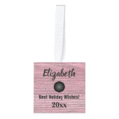 Bunco dobbelt Rustieke Roze Gestemde Houten Decoratie (Voorkant)