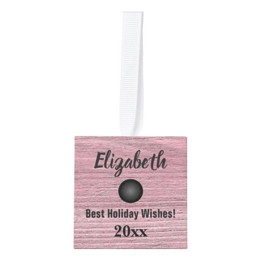 Bunco dobbelt Rustieke Roze Gestemde Houten Decoratie (Voorkant)