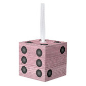 Bunco dobbelt Rustieke Roze Gestemde Houten Decoratie (Achter hoekig)