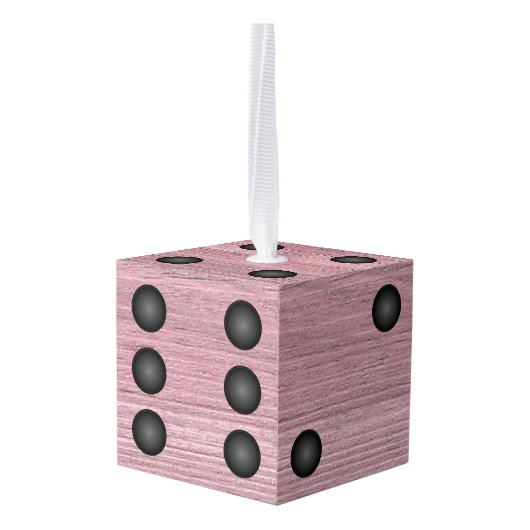 Bunco dobbelt Rustieke Roze Gestemde Houten Decoratie (Achter hoekig)