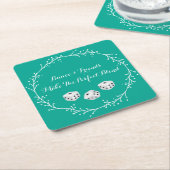 Bunco en Friends Bunco Party Beverage Coaster Kartonnen Onderzetters (Schuin)
