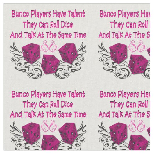 Bunco Fabric - Bunco-spelers hebben talent Stof (Close Up)
