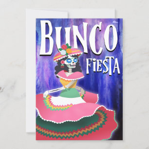 Bunco Fiesta Feestdag Dag van de Doden Skelet Kaart