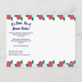 Bunco Fiesta Party Invitation Day van de Doden Briefkaart (Achterkant)