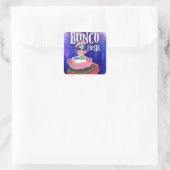 Bunco Fiesta Party Themadag van het dode skelet Vierkante Sticker (Tas)