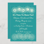 Bunco Flower Invitation Kaart (Voorkant / Achterkant)