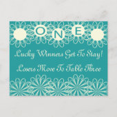 Bunco Flowers Table Card #1 Briefkaart (Voorkant)