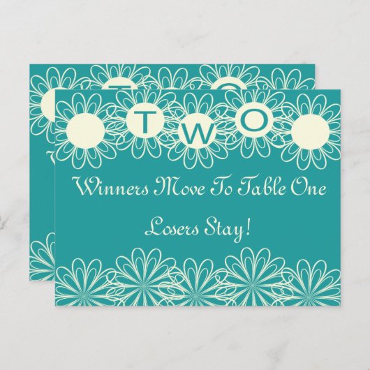 Bunco Flowers Table Card #2 Briefkaart (Voorkant / Achterkant)