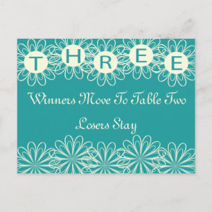 Bunco Flowers Table Card #3 Briefkaart