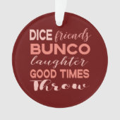 Bunco Friend Dice-kerstspeler Ornament (voorkant)