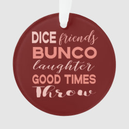 Bunco Friend Dice-kerstspeler Ornament