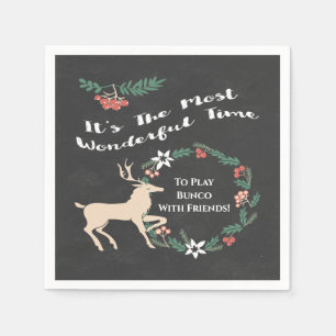 Bunco Friends Winter Holiday Kerstfeest Servet