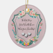 Bunco Friendship Best Prize Quote Dice Keramisch Ornament (Links)