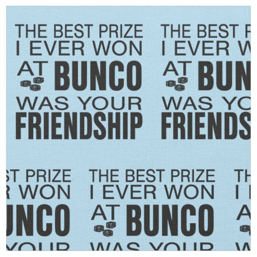 Bunco Friendship Dice Blue Novelty Stof (Close Up)