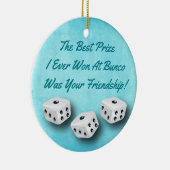 Bunco Friendship Dice Waterverf Kerstmis Keramisch Ornament (Rechts)
