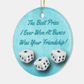 Bunco Friendship Dice Waterverf Kerstmis Keramisch Ornament (Links)