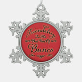 Bunco Friendship Tin Sneeuwvlok Ornament (Voorkant)