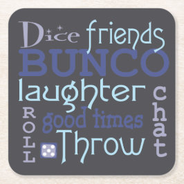 Bunco Fun Game Night Party Kartonnen Onderzetters