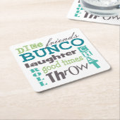 Bunco Fun Girls Night Out Party Kartonnen Onderzetters (Schuin)