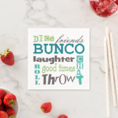 Bunco Fun TYpography Woorden Servet (Insitu)