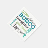 Bunco Fun TYpography Woorden Servet (Hoek)
