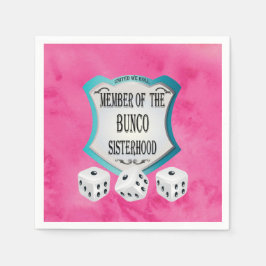 Bunco Fundraiser Pink Dice Party Servetten