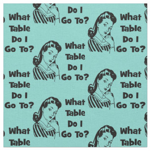 Bunco Funny Blue Retro naar welke tafel ga ik? Stof