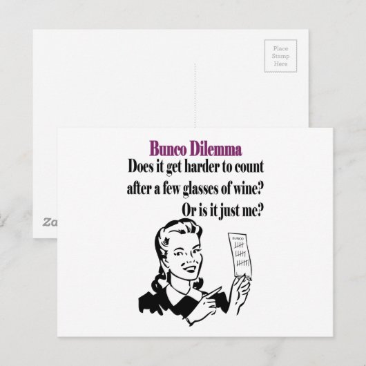 Bunco - Funny Dilema Briefkaart (Voorkant / Achterkant)