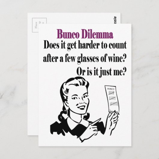 Bunco - Funny Dilema Briefkaart (Voorkant / Achterkant)