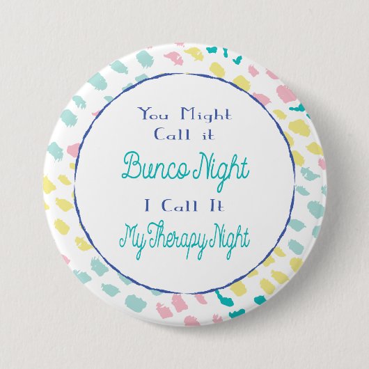 Bunco Funny Therapy Night Friends Ronde Button 7,6 Cm (Voorkant)