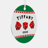 Bunco Game Collectible Metalen Ornament (Voorkant Rechts)