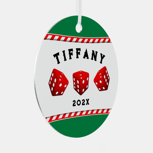 Bunco Game Collectible Metalen Ornament (Voorkant Rechts)