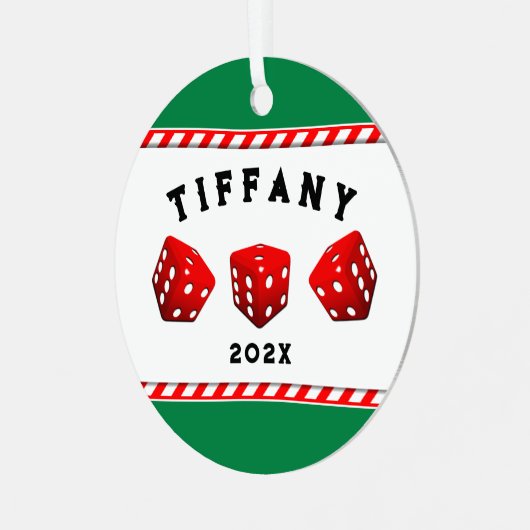 Bunco Game Collectible Metalen Ornament (Voorkant links)